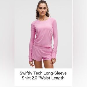 Lululemon Swiftly Tech Long Sleeve 2.0 pink
